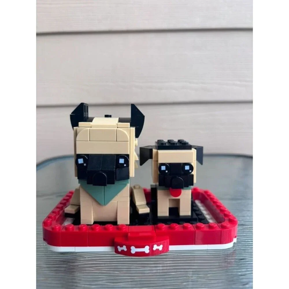 Lego Brickheadz German Shepherd and German Shepherd puppy